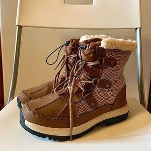BEARPAW WATERPROOF WINTER BOOTS IN BROWN
